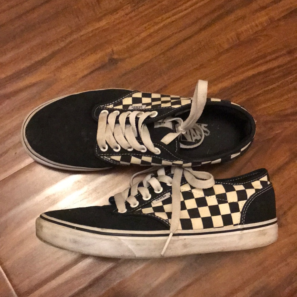 Black & white checkered vans